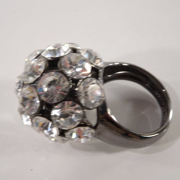Neiman Marcus Lee Angel  Disco Crystal Fireball Ring   NWT  dust pouch $165 - Picture 3 of 16